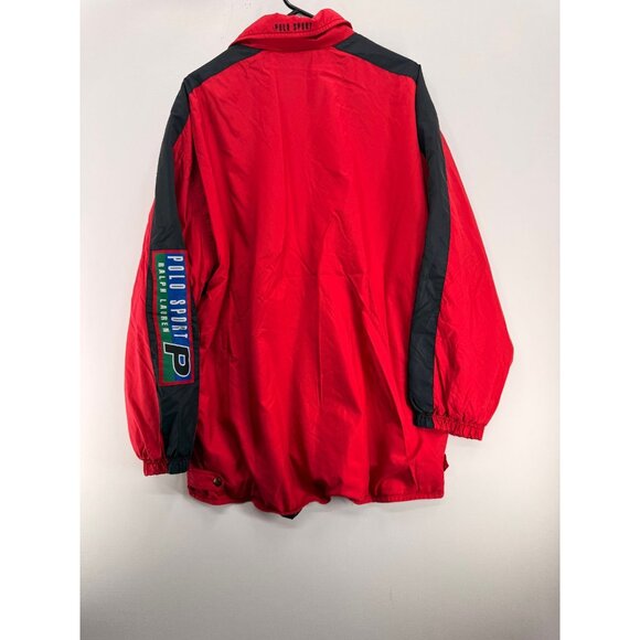 Vintage 90s Polo Sport Ralph Lauren Nylon Jacket Mens XL Snap Y2K - Picture 3 of 8